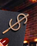 Rhinestones Alphabet Fashion Hairpin
