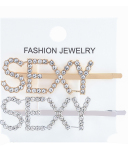 Rhinestones Alphabet Fashion Hairpin