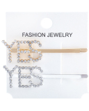 Rhinestones Alphabet Fashion Hairpin