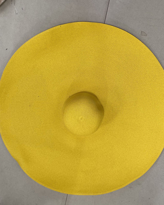 Summer Foldable Seaside Solid Color Hat Yellow Blue Khaki Black Orange Rose Red