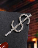 Rhinestones Alphabet Fashion Hairpin