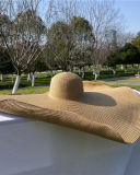 Summer Foldable Seaside Solid Color Hat Yellow Blue Khaki Black Orange Rose Red