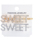 Rhinestones Alphabet Fashion Hairpin