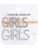 Rhinestones Alphabet Fashion Hairpin