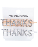 Rhinestones Alphabet Fashion Hairpin