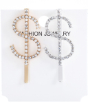 Rhinestones Alphabet Fashion Hairpin