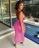 V-neck See Through Sexy Causal Summer Dress S-XXL