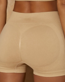 Spring New Seamless Knitted Yoga Sports Fitness Solid Color Yoga Shorts S-L