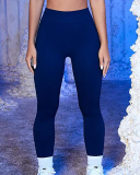 Spring New Sports Seamless Yoga Clothes Women's Fitness Pants Solid Color S-L