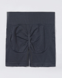 Spring New Seamless Knitted Yoga Sports Fitness Solid Color Yoga Shorts S-L