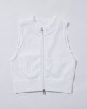Spring New Seamless Knitted Yoga Sports Fitness Solid Color Yoga Sleeveless S-L