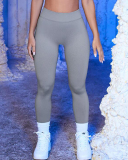 Spring New Sports Seamless Yoga Clothes Women's Fitness Pants Solid Color S-L