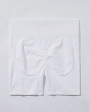 Spring New Seamless Knitted Yoga Sports Fitness Solid Color Yoga Shorts S-L