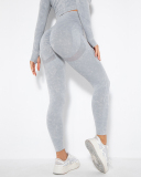 Seamless Washed Knit Sexy Yoga Pants Sports Fitness Pants Leggings S-L