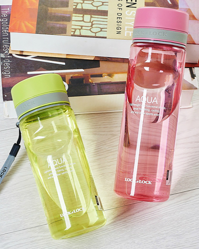 Lock Plastic Cup Sports Water Portable Cup Tritan Rope Student Cup Multicolor