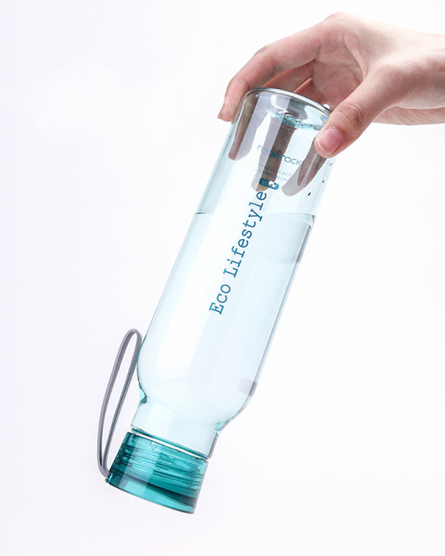 Lock Plastic Cup Sports Water Portable Cup Tritan Rope Student Cup Multicolor