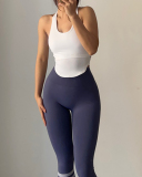 Sexy Sports Lingerie Fitness Running Outer Wear Yoga Vest Solid Color Bra S-L