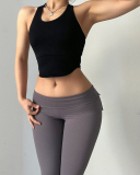 Sexy Sports Lingerie Fitness Running Outer Wear Yoga Vest Solid Color Bra S-L