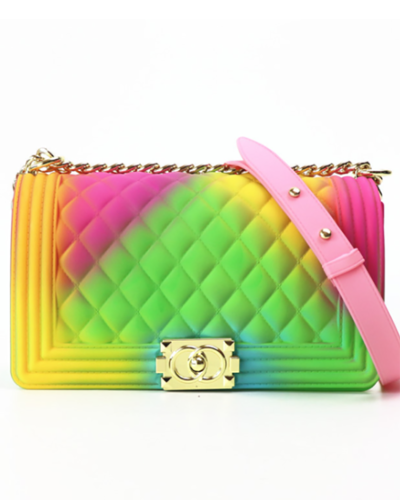 Diamond Lattice Colorful Gorgeous  Single Shoulder Chain bag