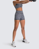 Yoga Two Piece New Women's Bra Shorts Sports Solid Color Suit XS-XL
