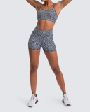Yoga Two Piece New Women's Bra Shorts Sports Solid Color Suit XS-XL