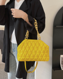 Women's Embroidered Thread Bag bag New Fashion All-match Rhombus Chain Shoulder Messenger Simple Clip Small Square Bag