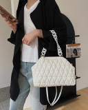 Women's Embroidered Thread Bag bag New Fashion All-match Rhombus Chain Shoulder Messenger Simple Clip Small Square Bag