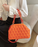 Women's Embroidered Thread Bag bag New Fashion All-match Rhombus Chain Shoulder Messenger Simple Clip Small Square Bag