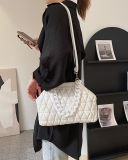 Women's Embroidered Thread Bag bag New Fashion All-match Rhombus Chain Shoulder Messenger Simple Clip Small Square Bag