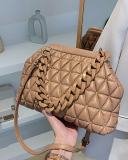 Women's Embroidered Thread Bag bag New Fashion All-match Rhombus Chain Shoulder Messenger Simple Clip Small Square Bag