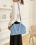 Women's Embroidered Thread Bag bag New Fashion All-match Rhombus Chain Shoulder Messenger Simple Clip Small Square Bag