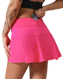 Hot Selling Hot Sports Short Skirt Female Pleated Tennis Skirt Dance Yoga Fitness Skirt Red Black White Rose Red Green Orange Yellow 4-12