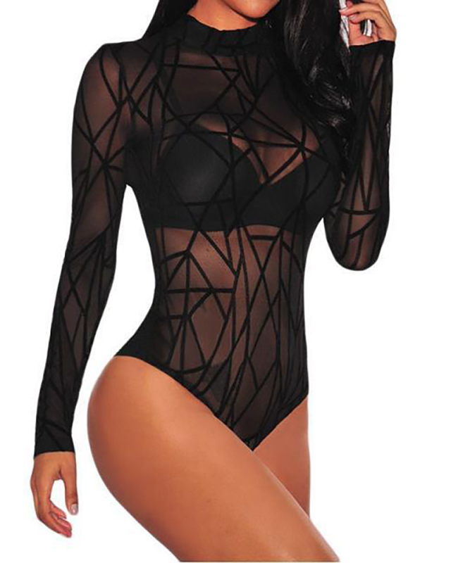 Women Solid Color Sexy Bodysuit Wholesale S-XXL