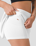 Hot Selling Hot Sports Short Skirt Female Pleated Tennis Skirt Dance Yoga Fitness Skirt Red Black White Rose Red Green Orange Yellow 4-12