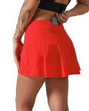 Hot Selling Hot Sports Short Skirt Female Pleated Tennis Skirt Dance Yoga Fitness Skirt Red Black White Rose Red Green Orange Yellow 4-12