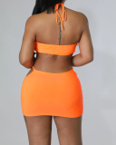 Women Cute Sexy Summer Two Piece Mini Skirt Set S-XXL