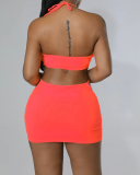 Women Cute Sexy Summer Two Piece Mini Skirt Set S-XXL