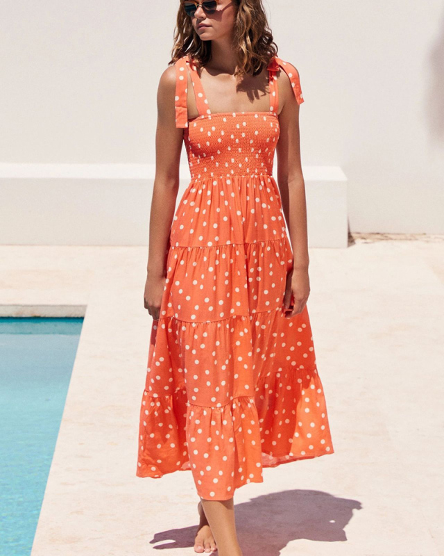 Vacation Printed Women Long Sundress Beach Long Dress