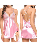 Women Lace Bra Backless Solid Color Sexy Lingerie Babydoll Multicolor Option S-3XL