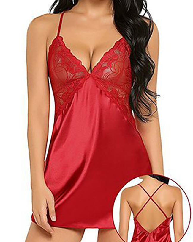Women Lace Bra Backless Solid Color Sexy Lingerie Babydoll Multicolor Option S-3XL