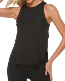 Solid Color Sleeveless Loose Sport Yoga Tops Vest Black White Pink Green Orange Purple S-XL