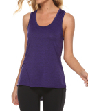 New U-Neck Hollow Out Solid Color Sports Yoga Tank Tops Dark Red Blue Green Purple Gray S-XL