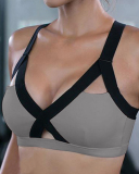 Gym Yoga Tops Women Bandage Cross Sport Vest Bra S-3XL