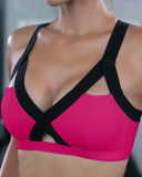 Gym Yoga Tops Women Bandage Cross Sport Vest Bra S-3XL
