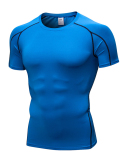 Tight Short-sleeved Multi-color optional Fitness Sports Running Training Clothes Elastic Quick-Drying T-shirt S-2XL