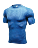 Men's 3D Printed Fashion Short Sleeve Running Train Tight Quick Dry T-shirt S-2XL