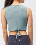 Summer Sleeveless Women Yoga Crop Top Active Wear Tops XS-XXL