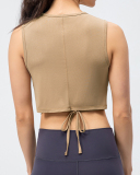 Summer Sleeveless Women Yoga Crop Top Active Wear Tops XS-XXL