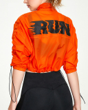 New Nylon Zipper Stand Collar Training Sunscreen Fitness Clothes Jacket Casual Loose Cardigan Running Fitness Yoga Clothes Black Green Orange White S-L