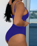 Solid Color High Waist Women Swimwear Bikini Set S-L